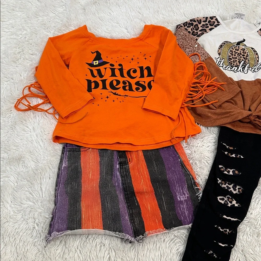 🦆 Sparkle In Pink Halloween/Fall Outfits Size 5T